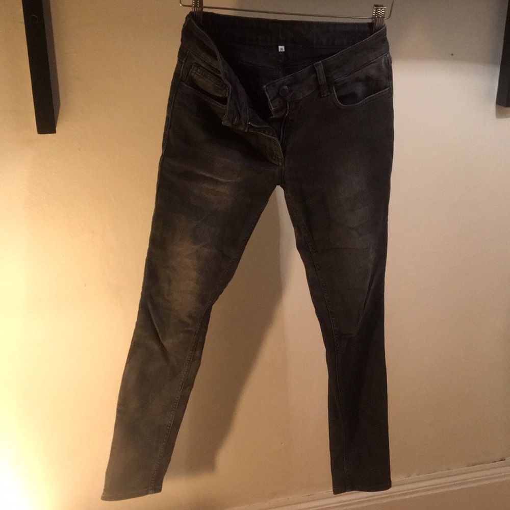 Sandro Gray / Zebra Skinny Jeans EU 36 / US 4